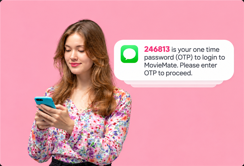 SMS OTP verification message example